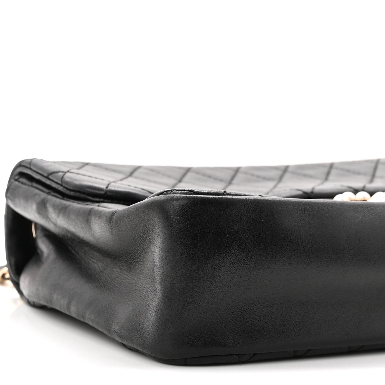 Chanel Lambskin Medium Westminster Pearl Flap Black