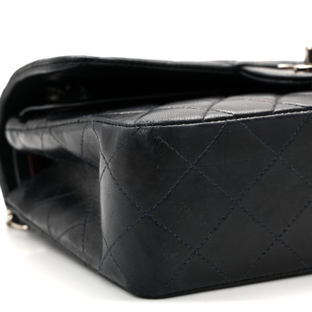 Chanel Lambskin Quilted Small Double Flap Navy