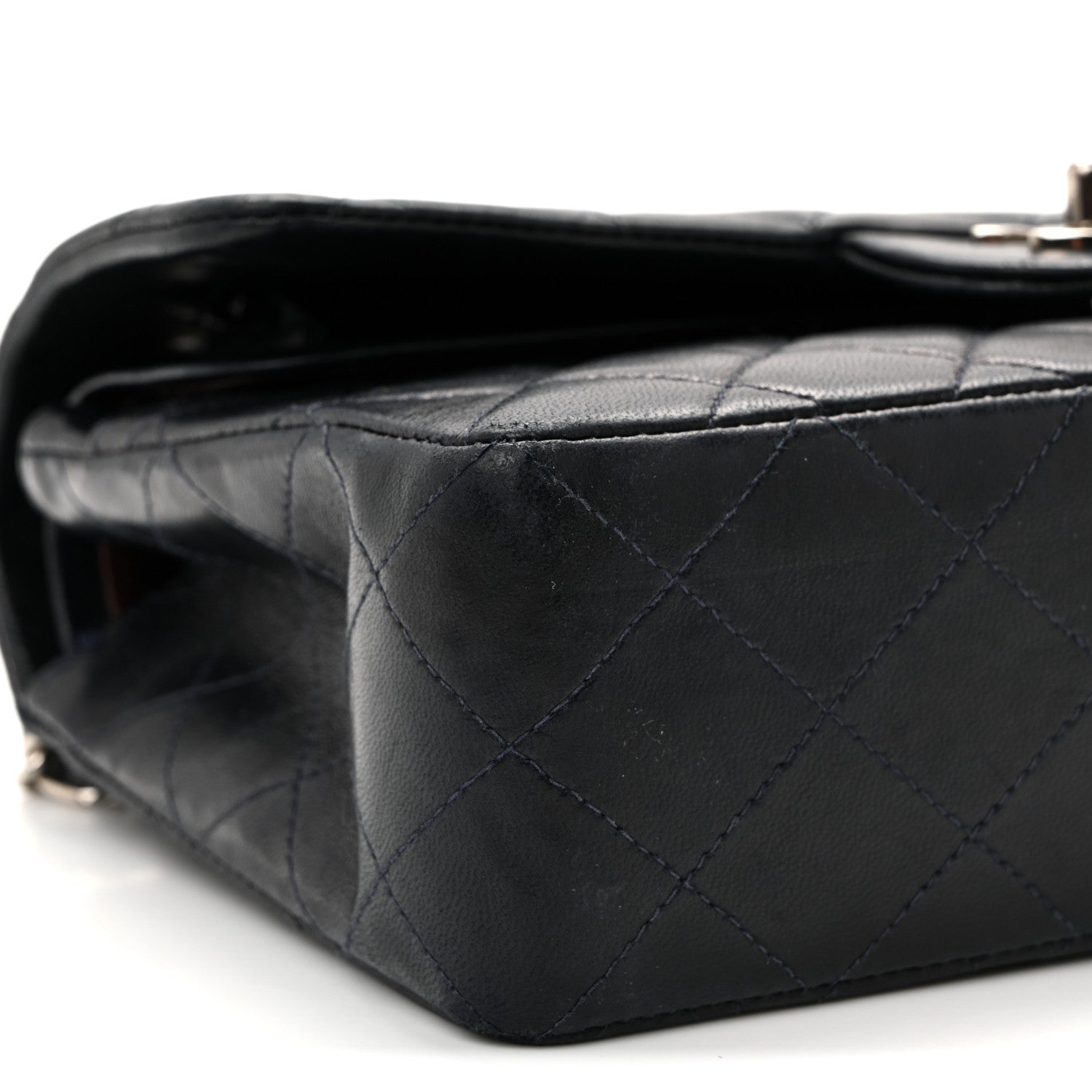 Chanel Lambskin Quilted Small Double Flap Navy