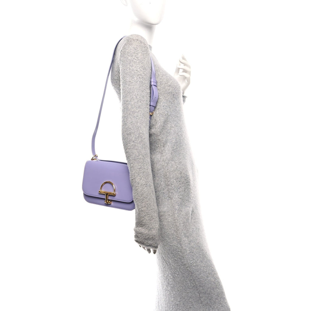 Gucci Patent Siena Small Shoulder Bag Lapis