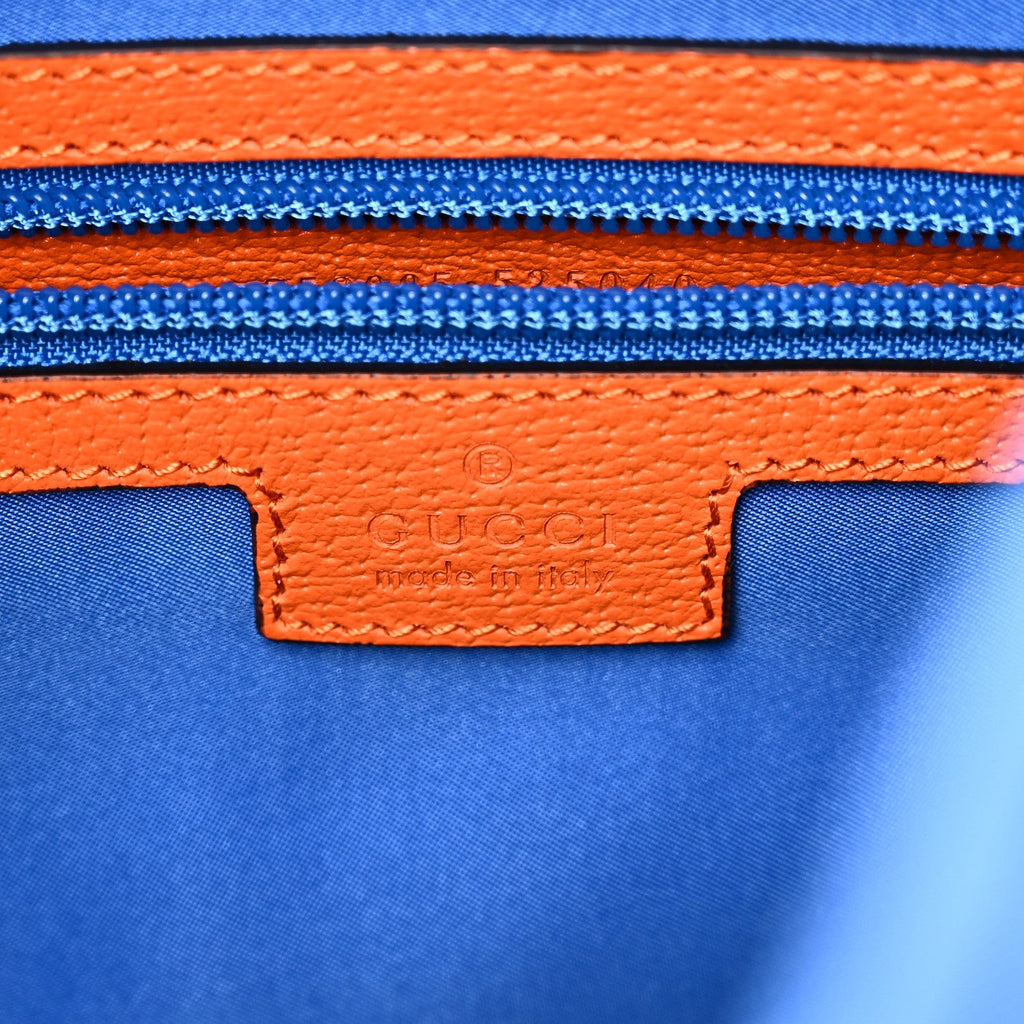 Gucci Jersey GG Monogram All Over Pan Sport Double Buckle Backpack  Blue Multicolor