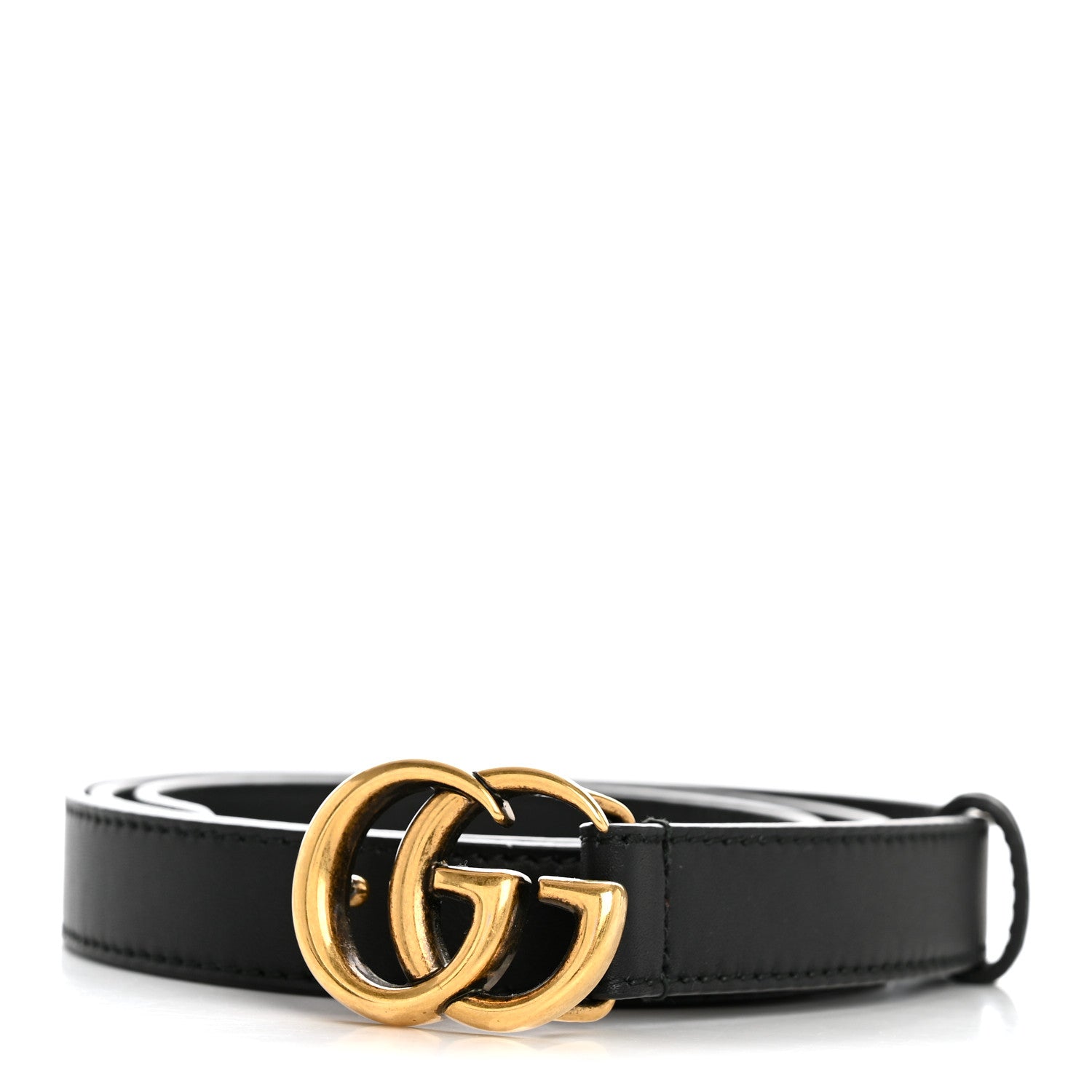 Gucci Calfskin Double G 20mm Belt 85 34 Black