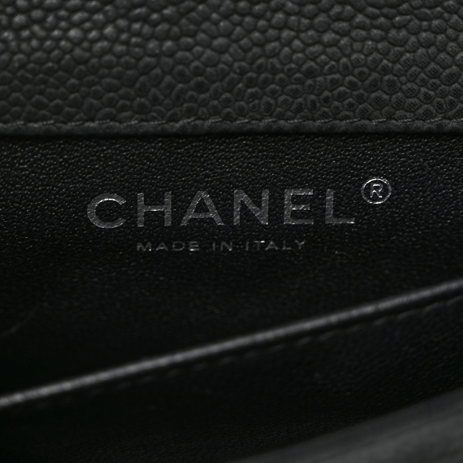 Chanel Iridescent Caviar Quilted Extra Mini Flap Black