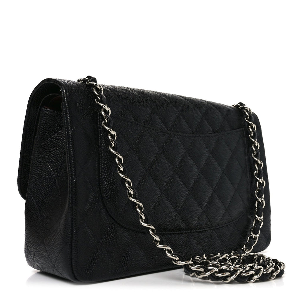Chanel Caviar Quilted Jumbo Double Flap Black
