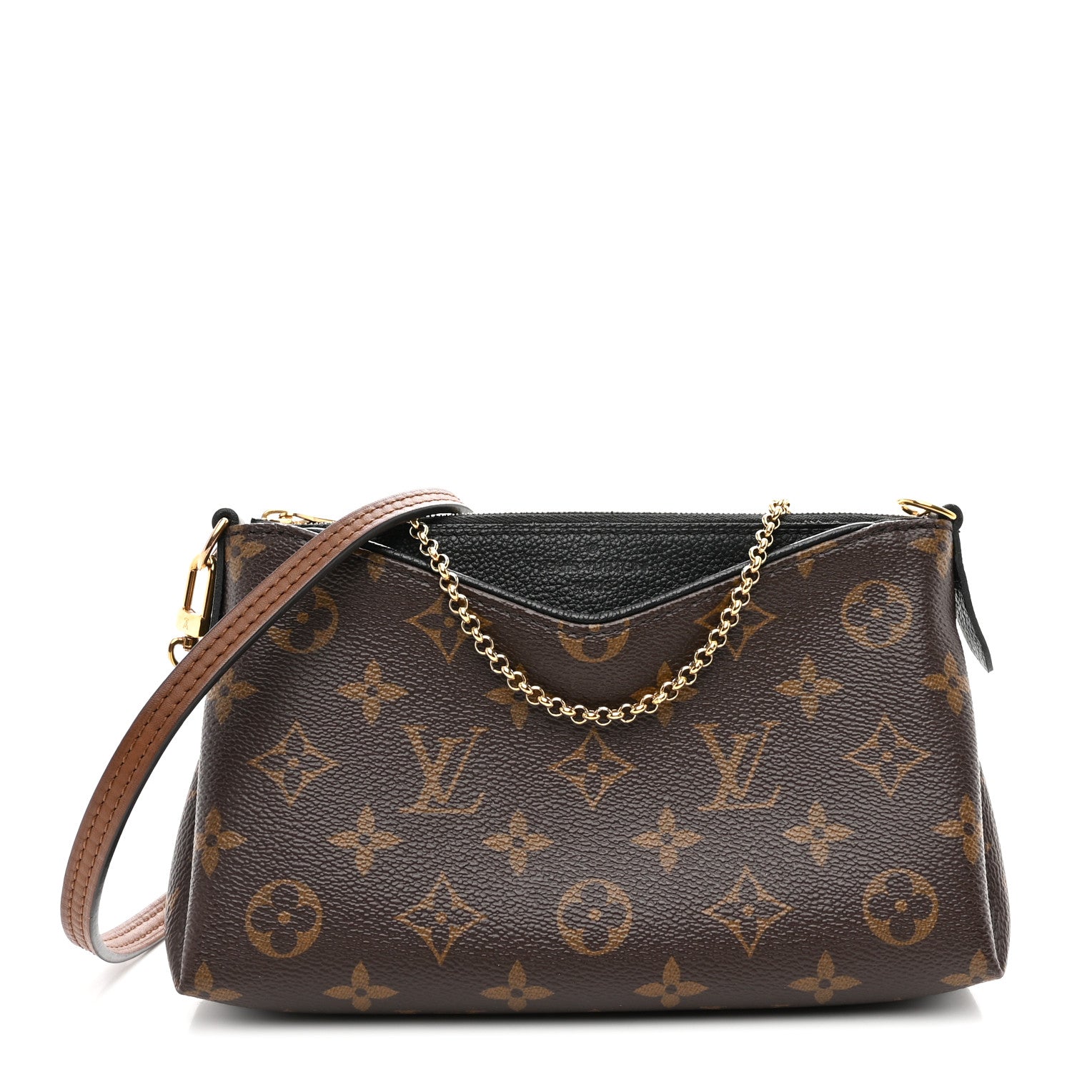 Louis Vuitton Monogram Pallas Clutch Black