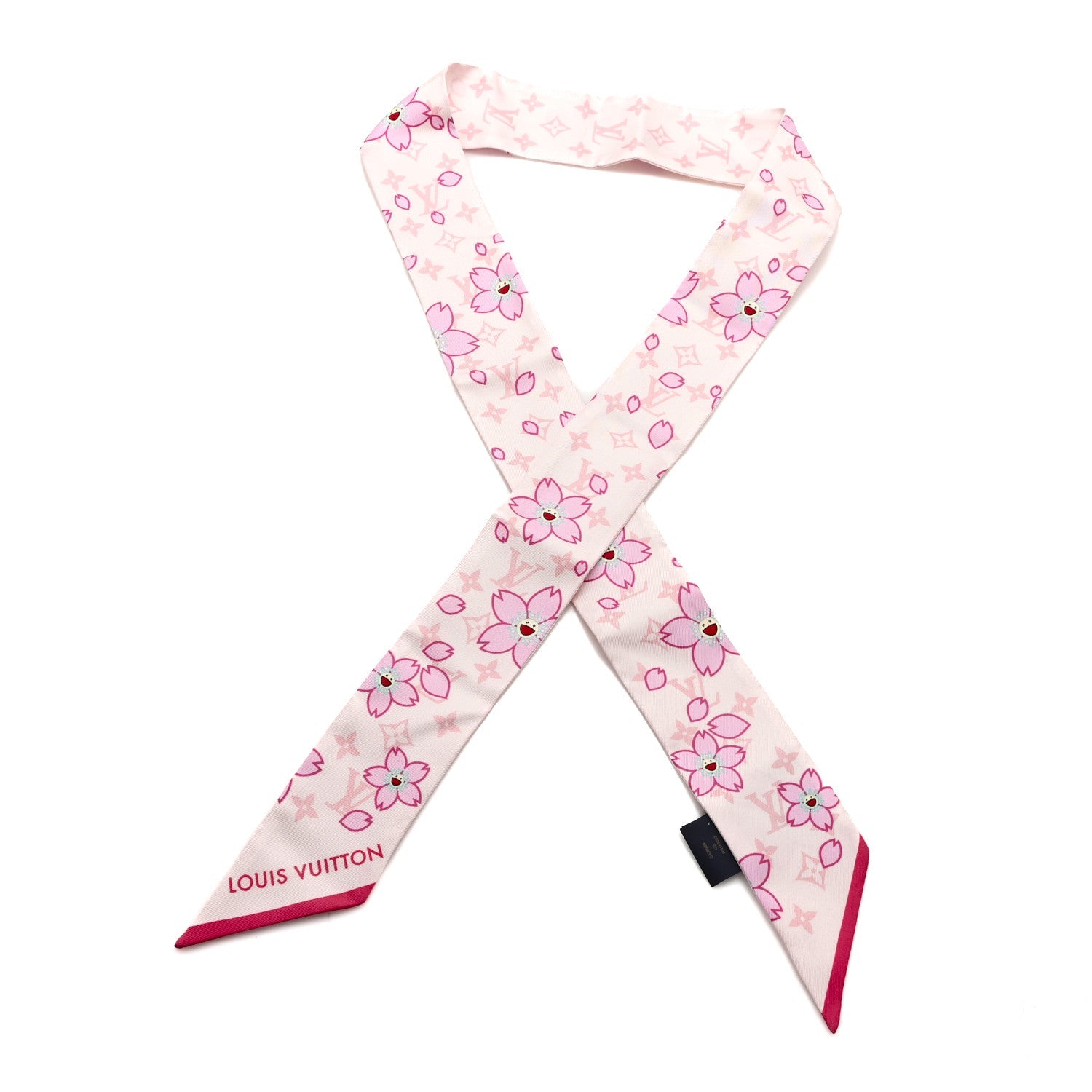 Louis Vuitton LV X TM Silk Monogram Cherry Blossom BB Bandeau Pink