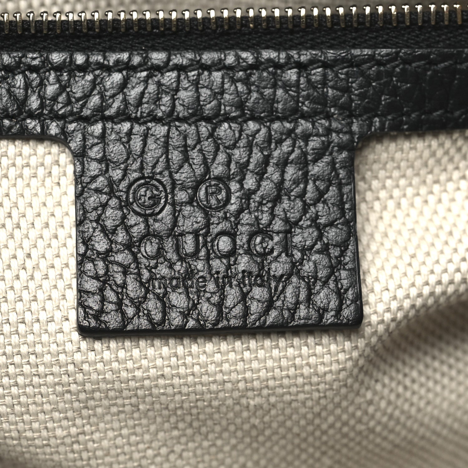 Gucci Dollar Calfskin Medium Soho Top Handle Satchel Black
