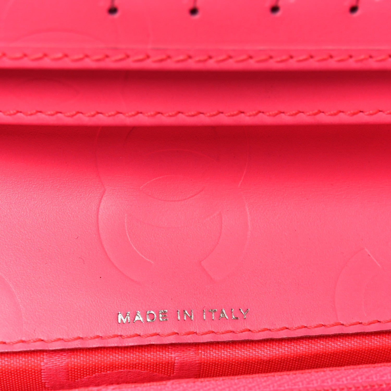 Calfskin Quilted Cambon Yen Wallet Black