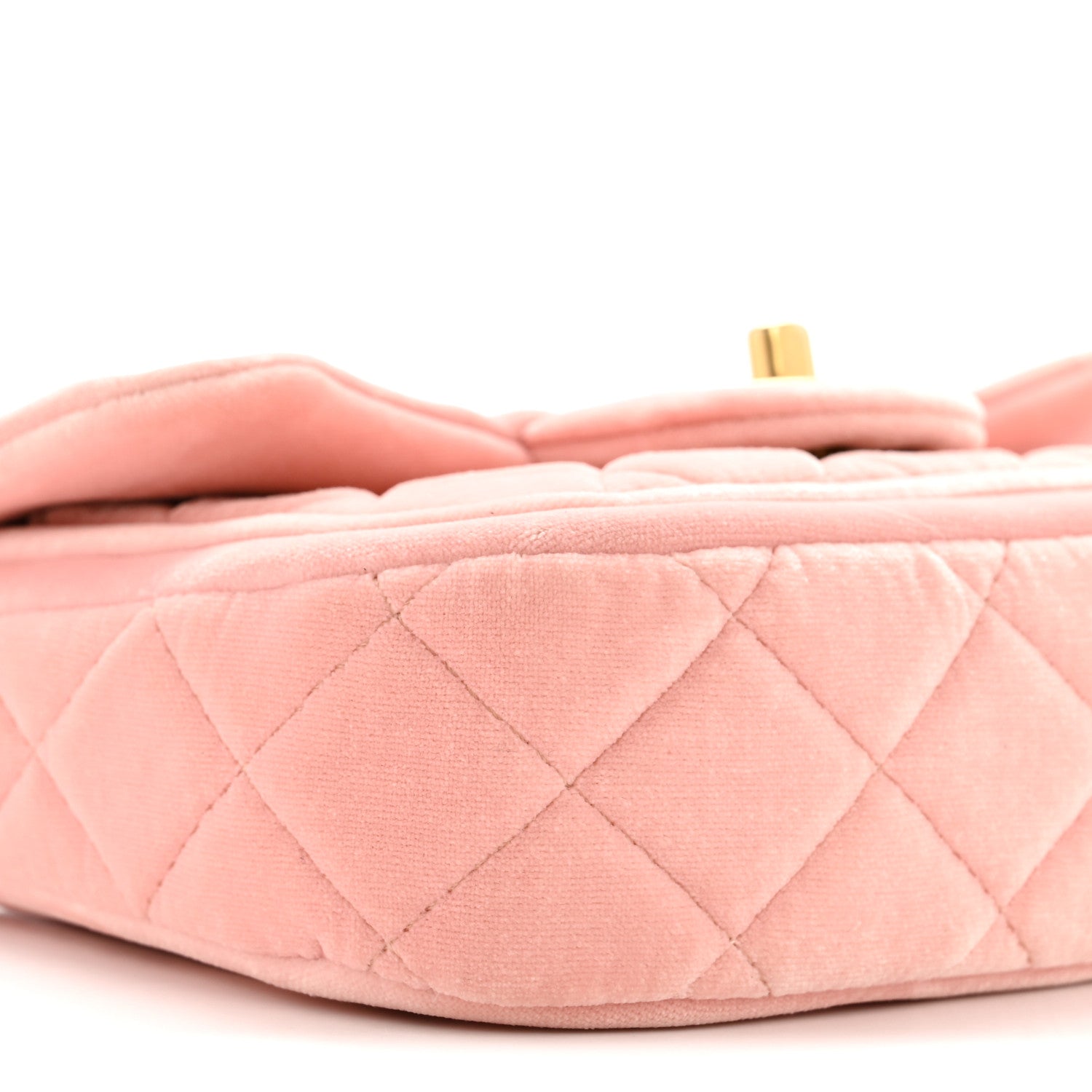 Chanel Velvet Quilted Mini Flap Pink