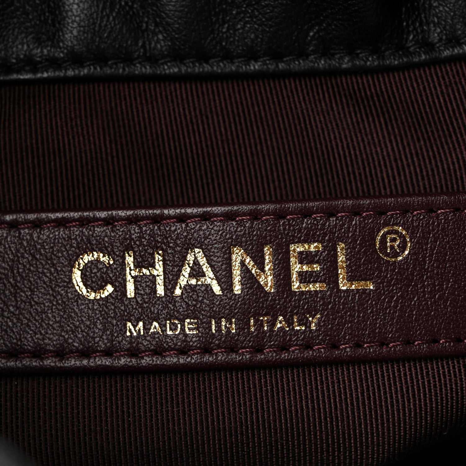 Chanel Lambskin Bucket Chain Drawstring Bag Black