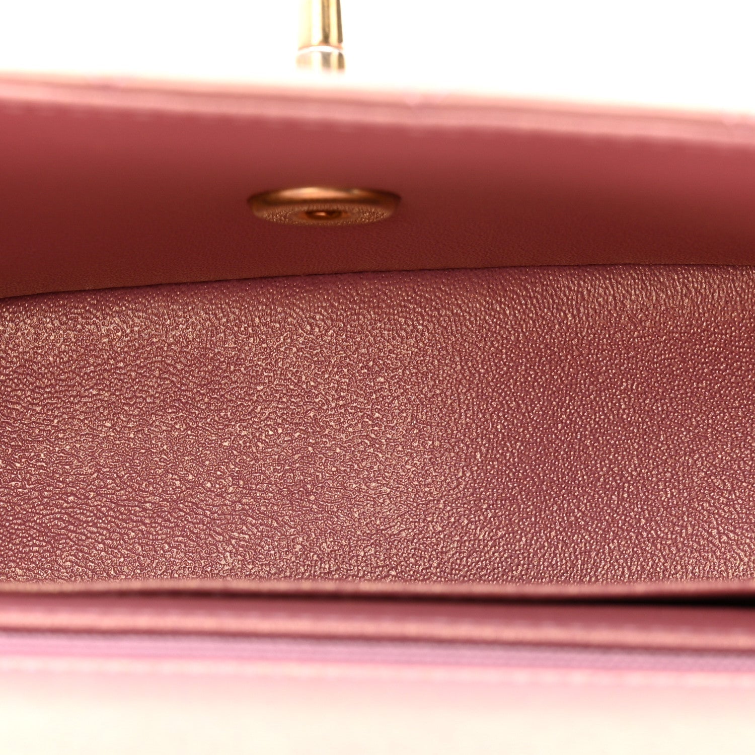 Chanel Iridescent Lambskin Quilted Mini Top Handle Rectangular Flap Pink