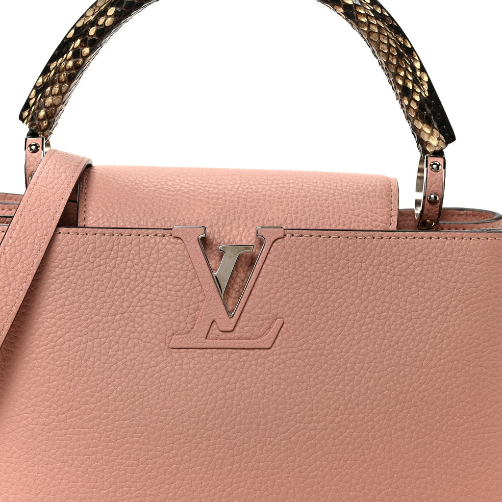 Louis Vuitton Taurillon Snakeskin Capucines PM Magnolia