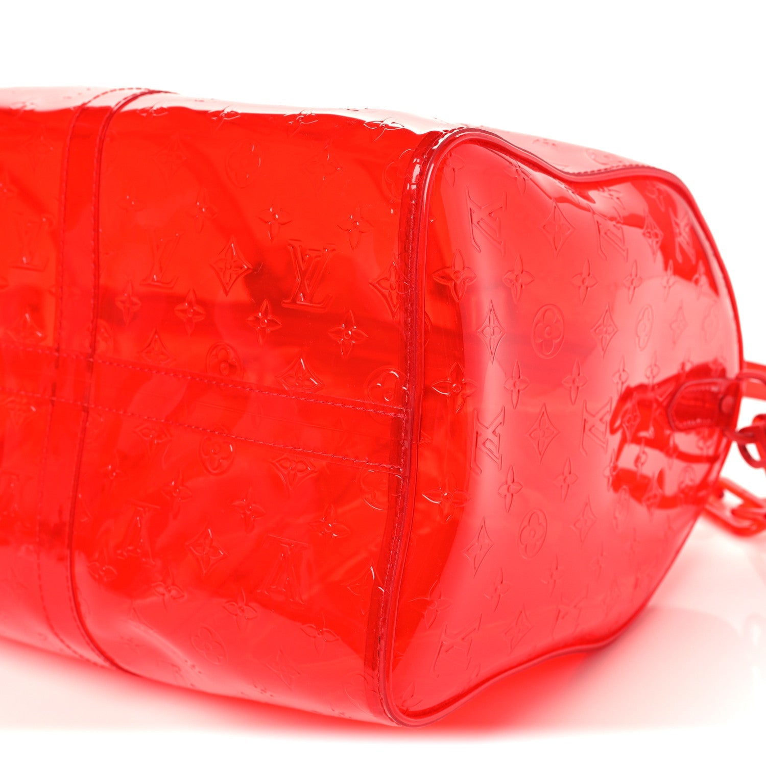 Louis Vuitton PVC Monogram Keepall Bandouliere 50 Grenadine Red