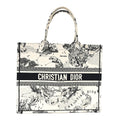 Christian Dior Canvas Zodiac Toile De Jouy Embroidered Large Book Tote Latte