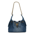 Chanel Washed Denim Quilted Small Chanel 25 Handbag Blue