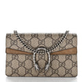 Gucci GG Supreme Monogram Super Mini Dionysus Shoulder Bag Taupe