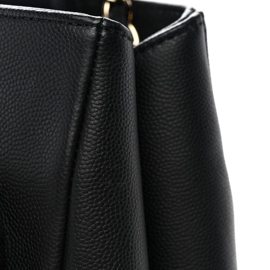 Chanel Caviar Quilted Small Business Affinity Shopping Bag Black