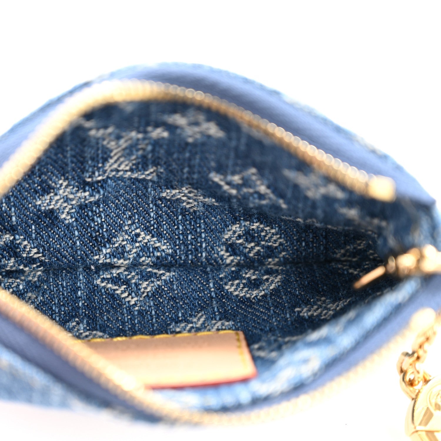 Louis Vuitton LV X TM Monogram Denim Cerises Key Pouch Blue
