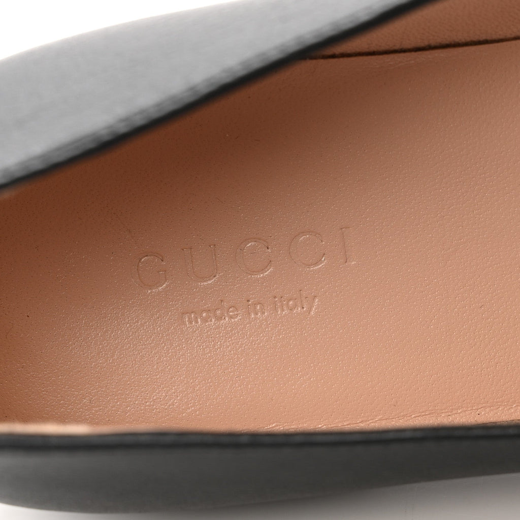 Gucci Calfskin Womens Horsebit Loafers 35.5 Black