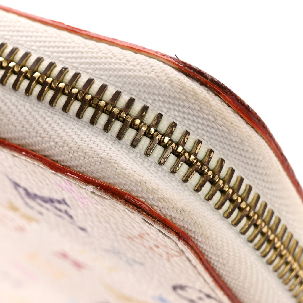 Louis Vuitton Monogram Multicolor Zippy Wallet White Litchi