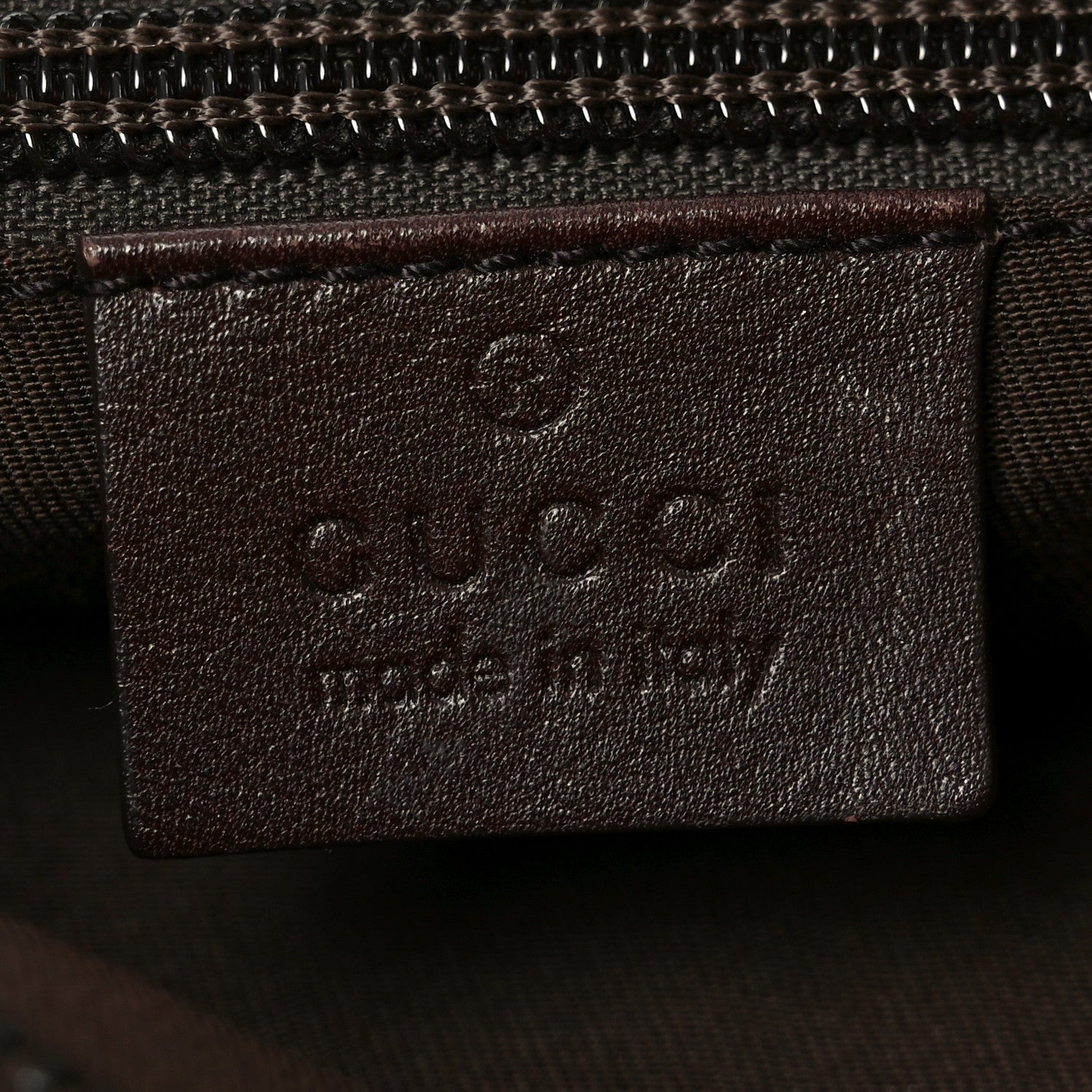 Gucci Guccissima Flat Messenger Bag Brown Dark Brown