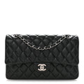 Chanel Lambskin Quilted Medium Double Flap Black