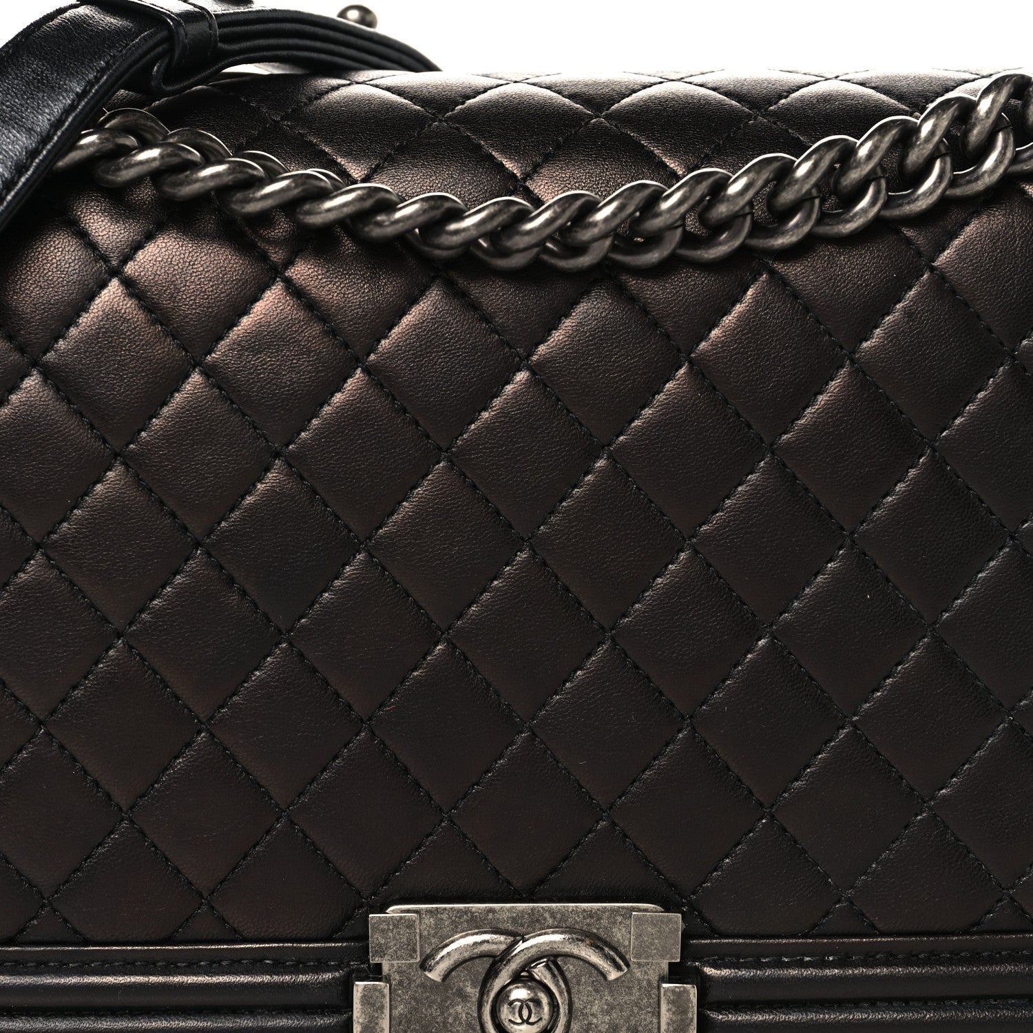 Chanel Lambskin Quilted New Medium Boy Flap Black