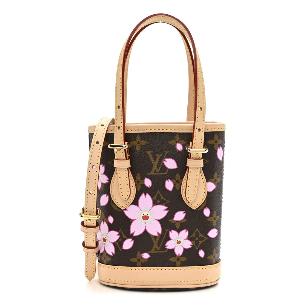 Louis Vuitton LV X TM Monogram Cherry Blossom Nano Bucket Sakura Brown