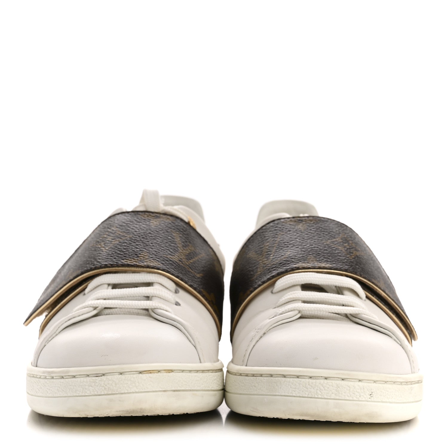 Louis Vuitton Calfskin Monogram Frontrow Sneaker 36 White