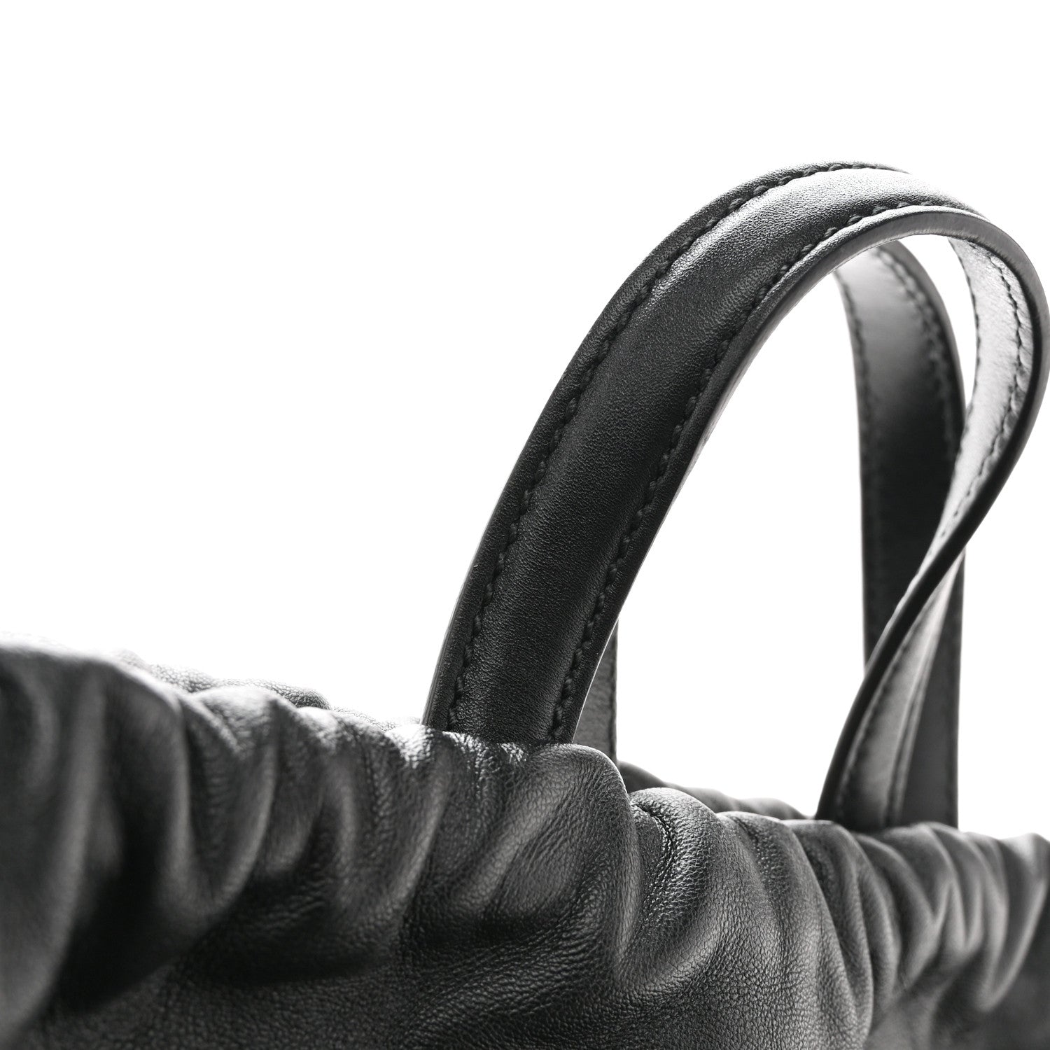 Gucci Calfskin Logo Drawstring Backpack Black