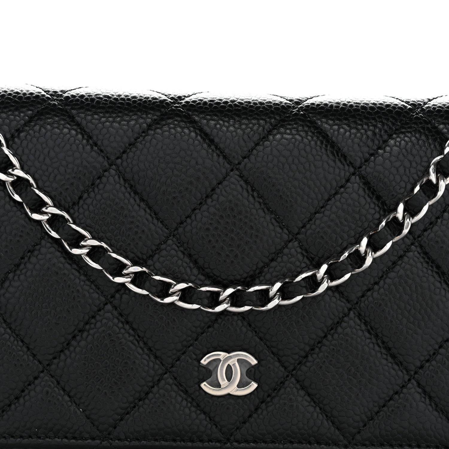 Chanel Caviar Quilted Wallet On Chain WOC Black