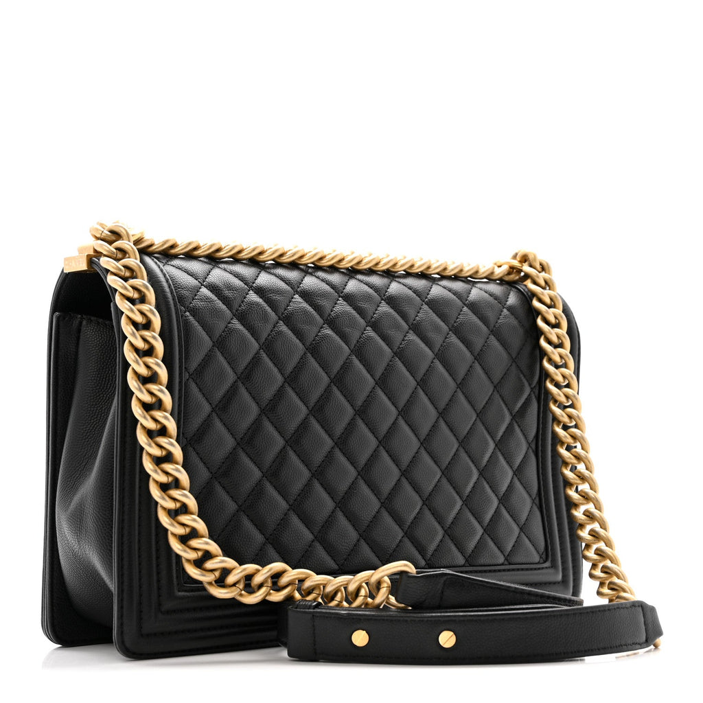 Chanel Caviar Quilted New Medium Boy Flap Black