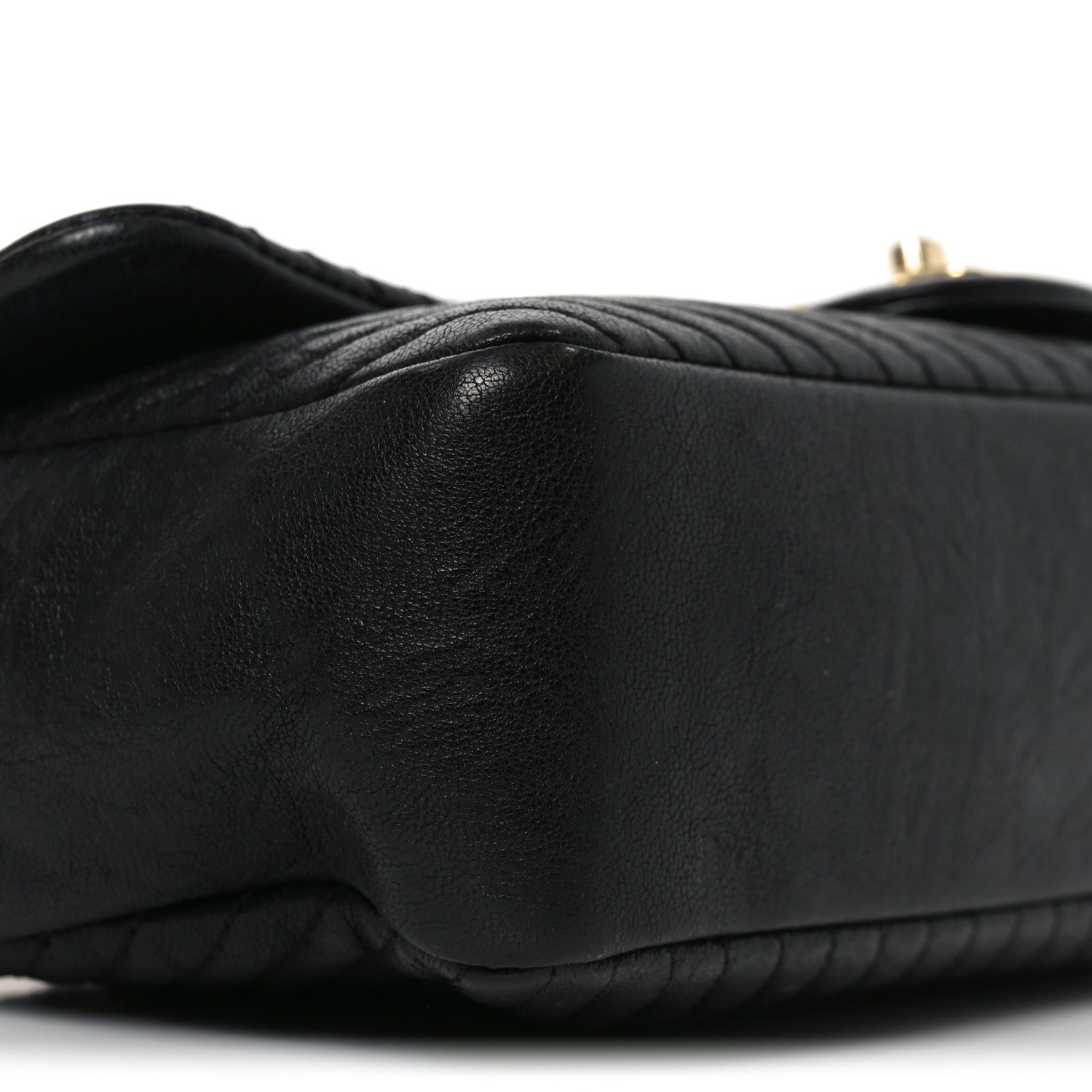 Chanel Calfskin Chevron Quilted Medium Surpique Flap Black