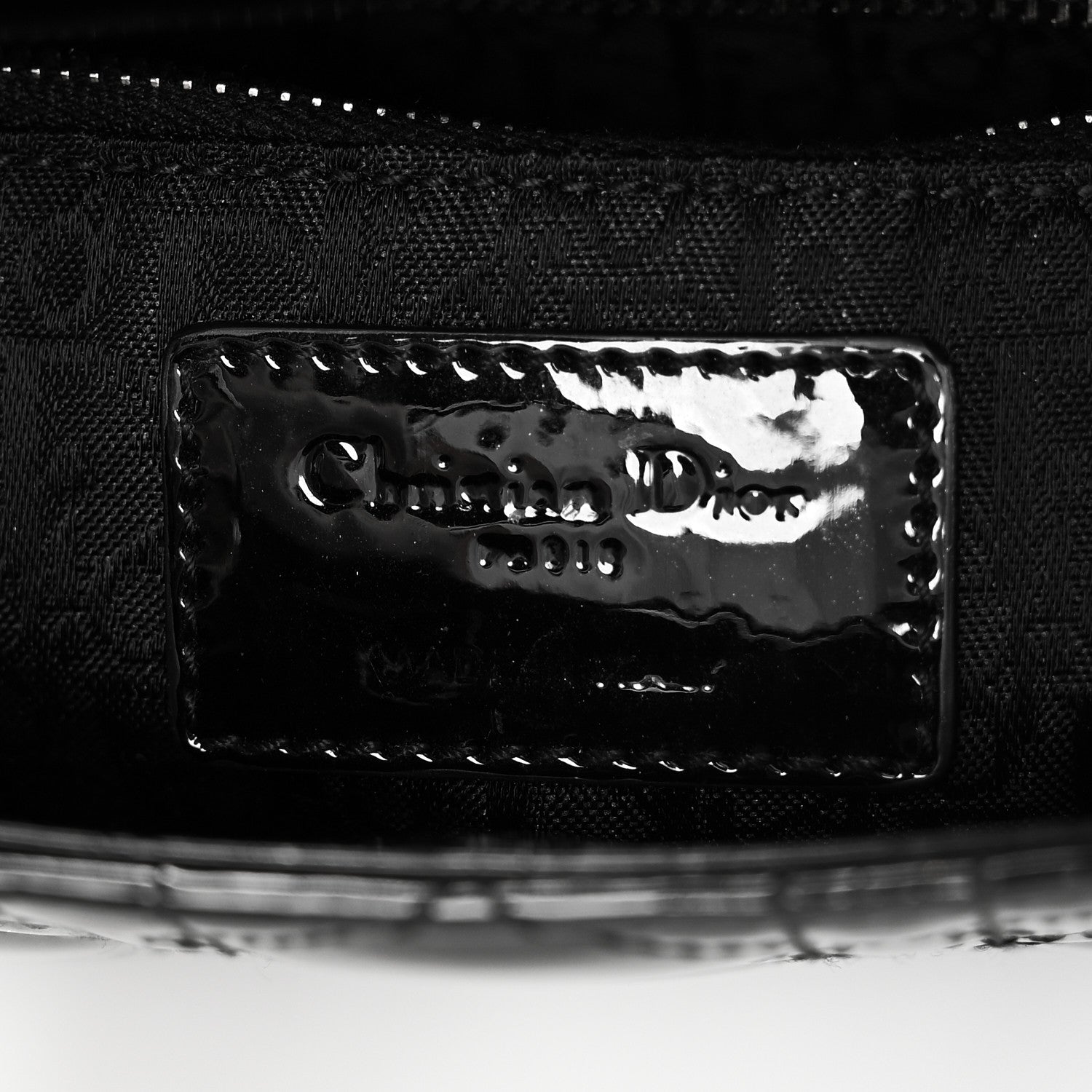 Christian Dior Patent Cannage Mini Lady Dior Black