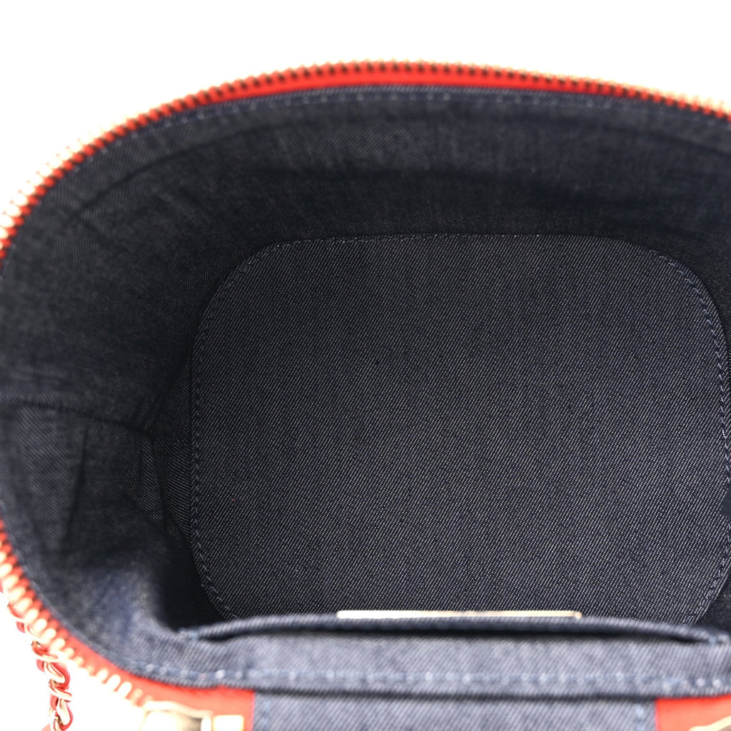 Chanel Lambskin Timeless Vanity Cosmetic Case Red