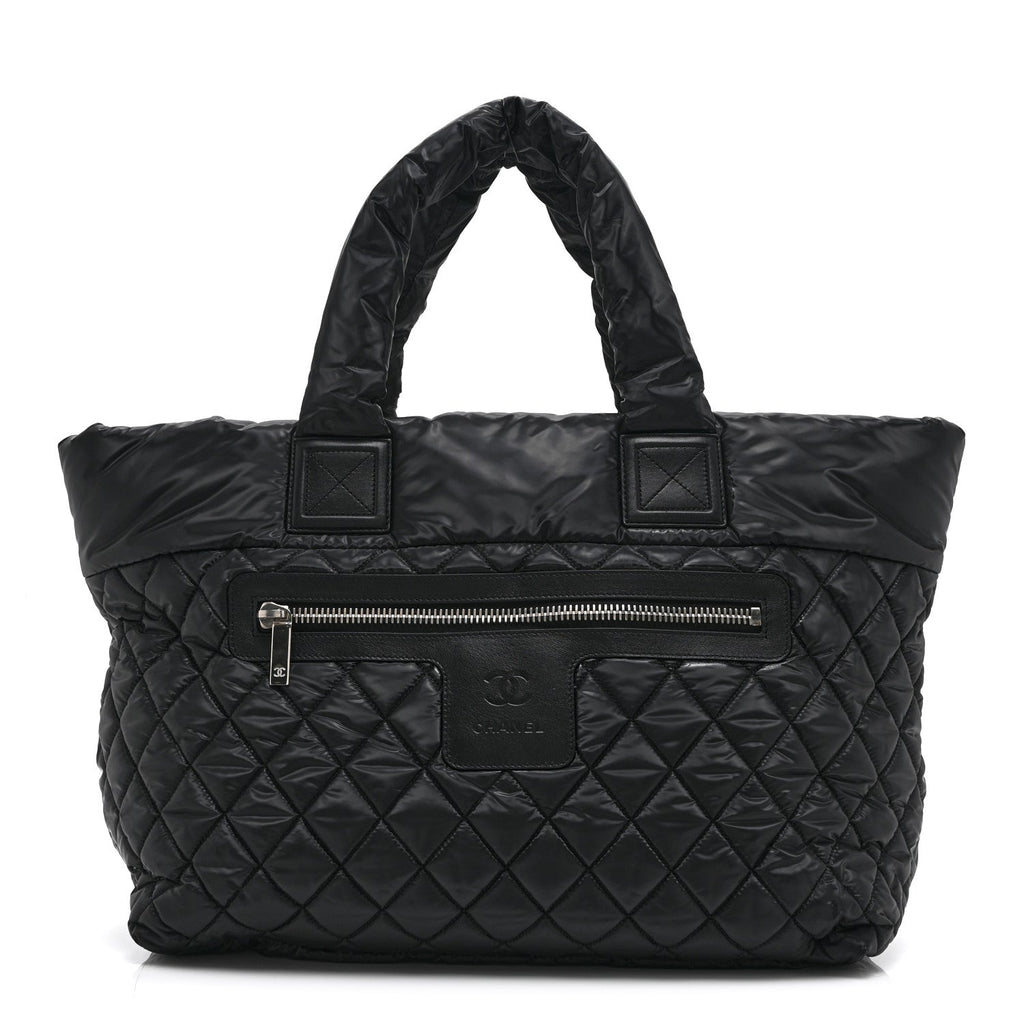 Chanel Nylon Quilted Large Coco Cocoon Tote Black