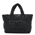 Chanel Nylon Quilted Large Coco Cocoon Tote Black
