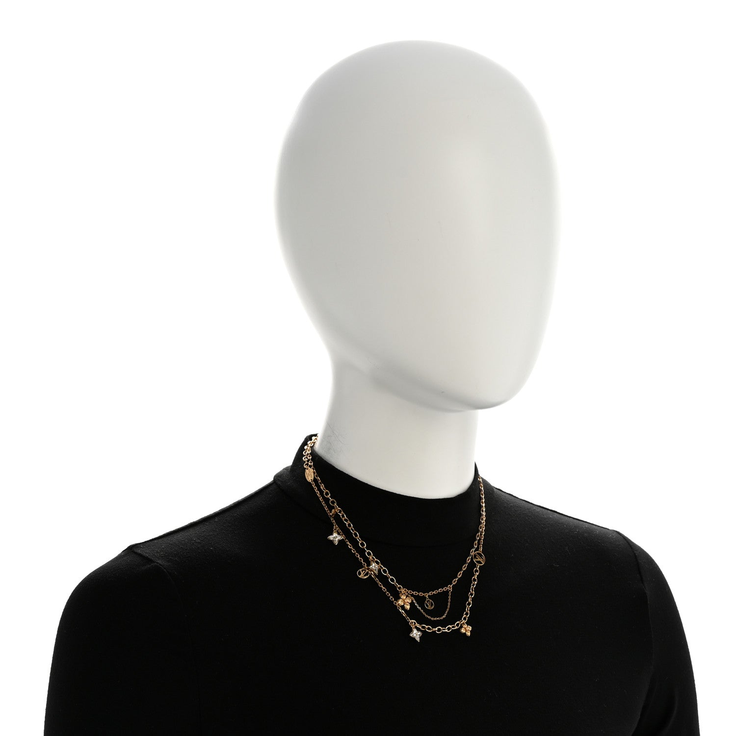 Louis Vuitton Metal Crystal Blooming Supple Necklace