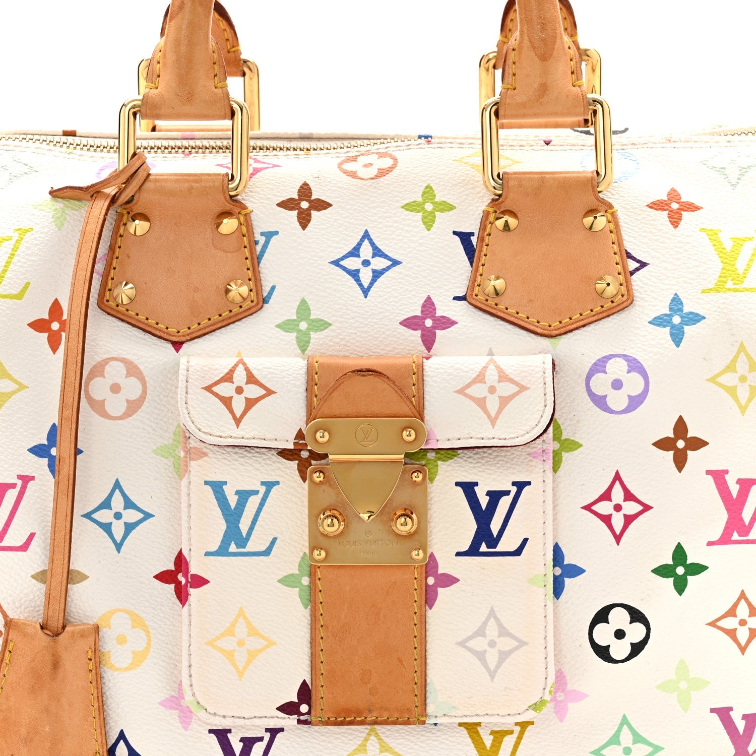 Louis Vuitton Monogram Multicolor Speedy 30 White