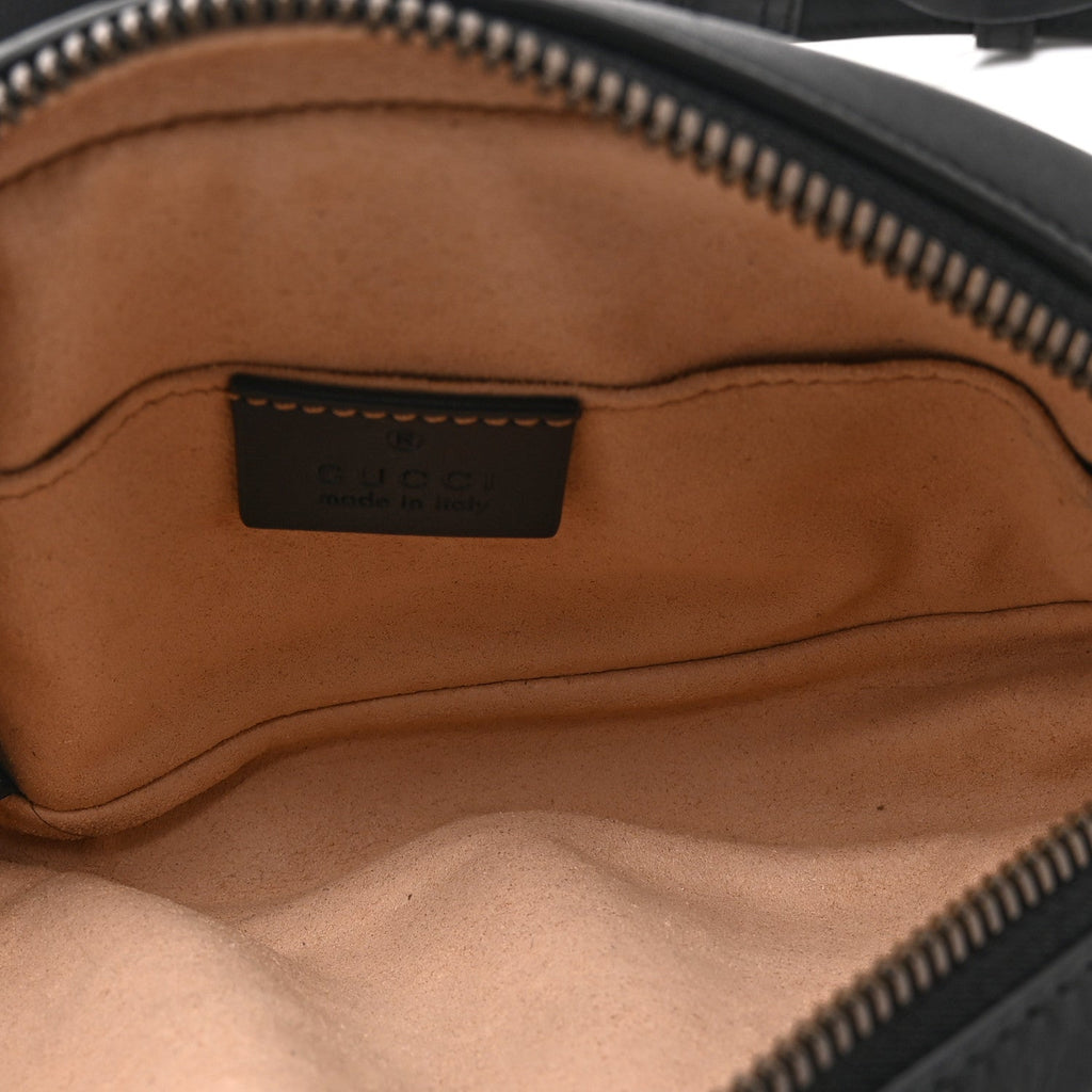 Gucci Calfskin Matelasse GG Marmont Belt Bag 85 34 Black