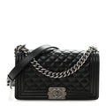 Chanel Caviar Quilted Medium Boy Flap Black