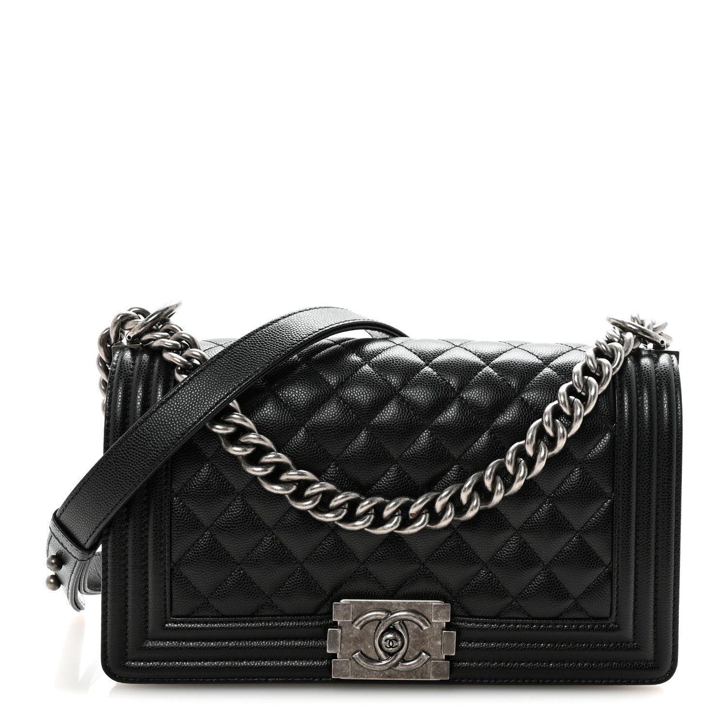 Chanel Caviar Quilted Medium Boy Flap Black