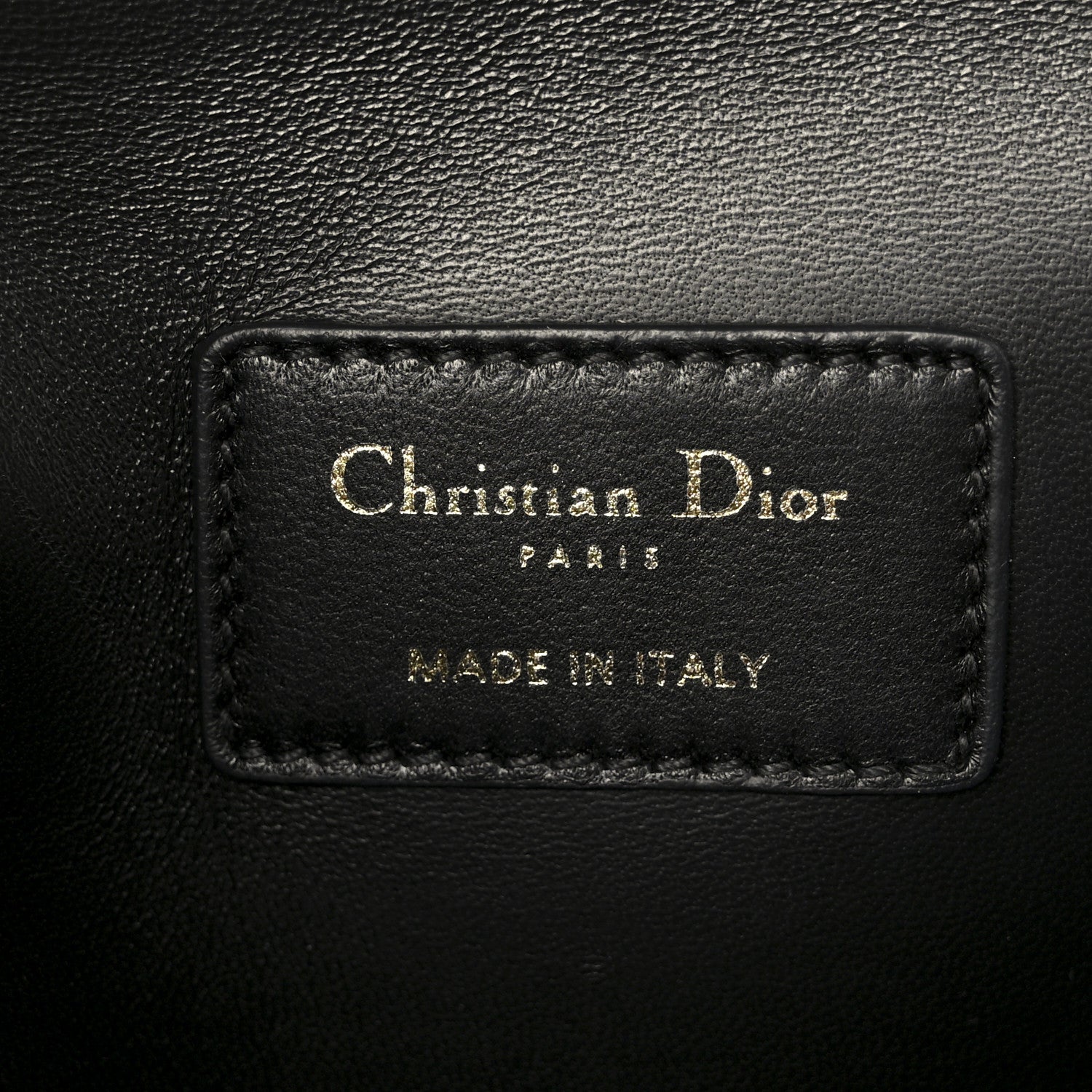 Christian Dior Calfskin Macrocannage Medium St. Honore Tote Black