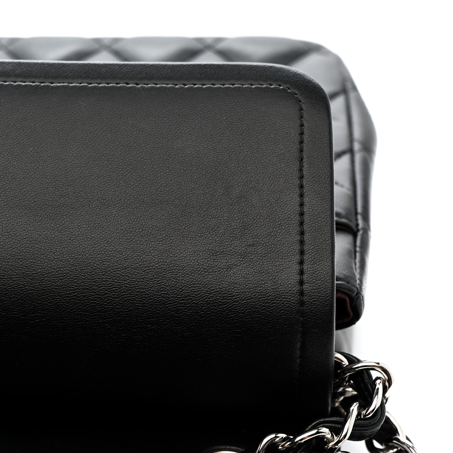 Chanel Lambskin Quilted Jumbo Double Flap Black