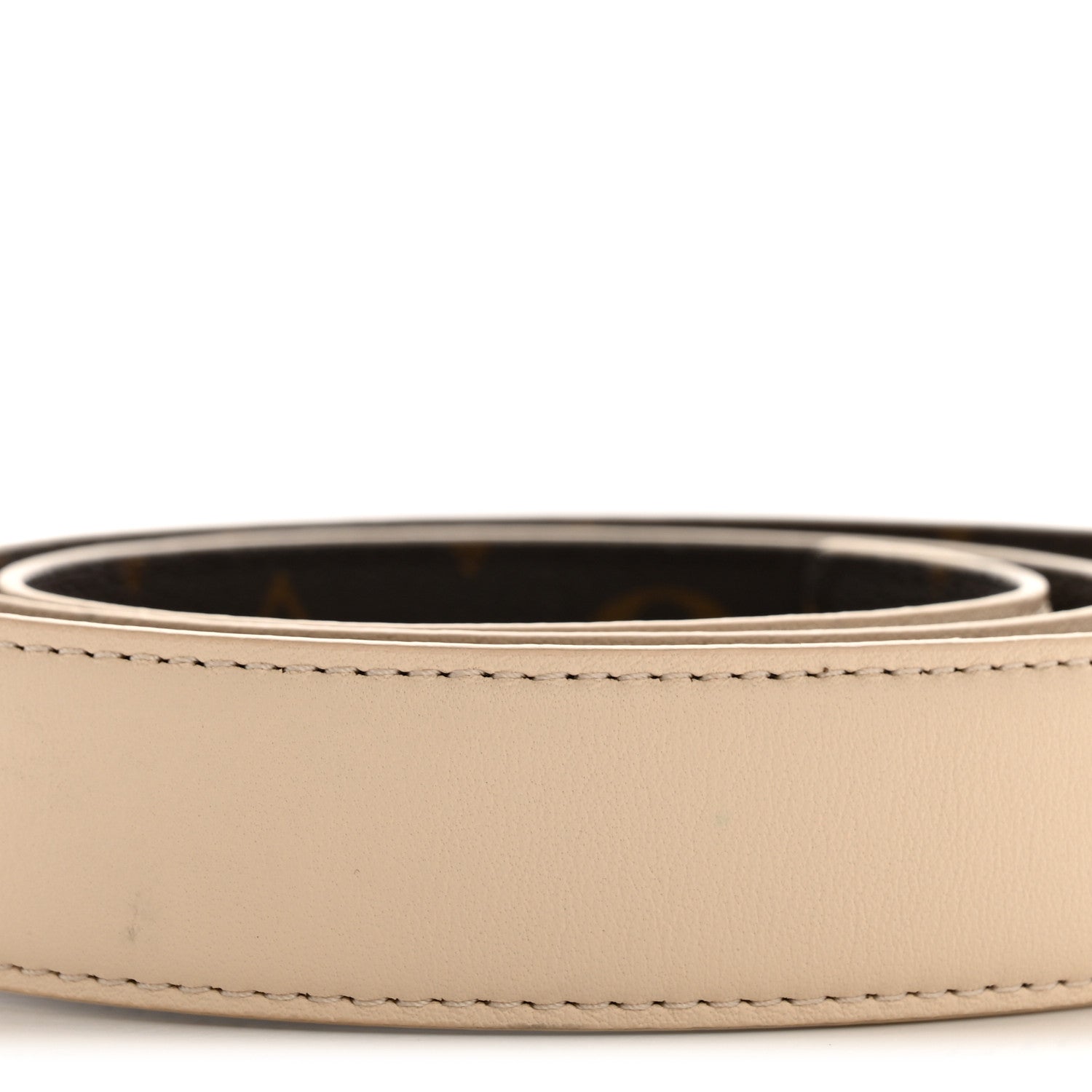 Louis Vuitton Monogram 30mm Pretty LV Reversible Belt 80 32 Beige
