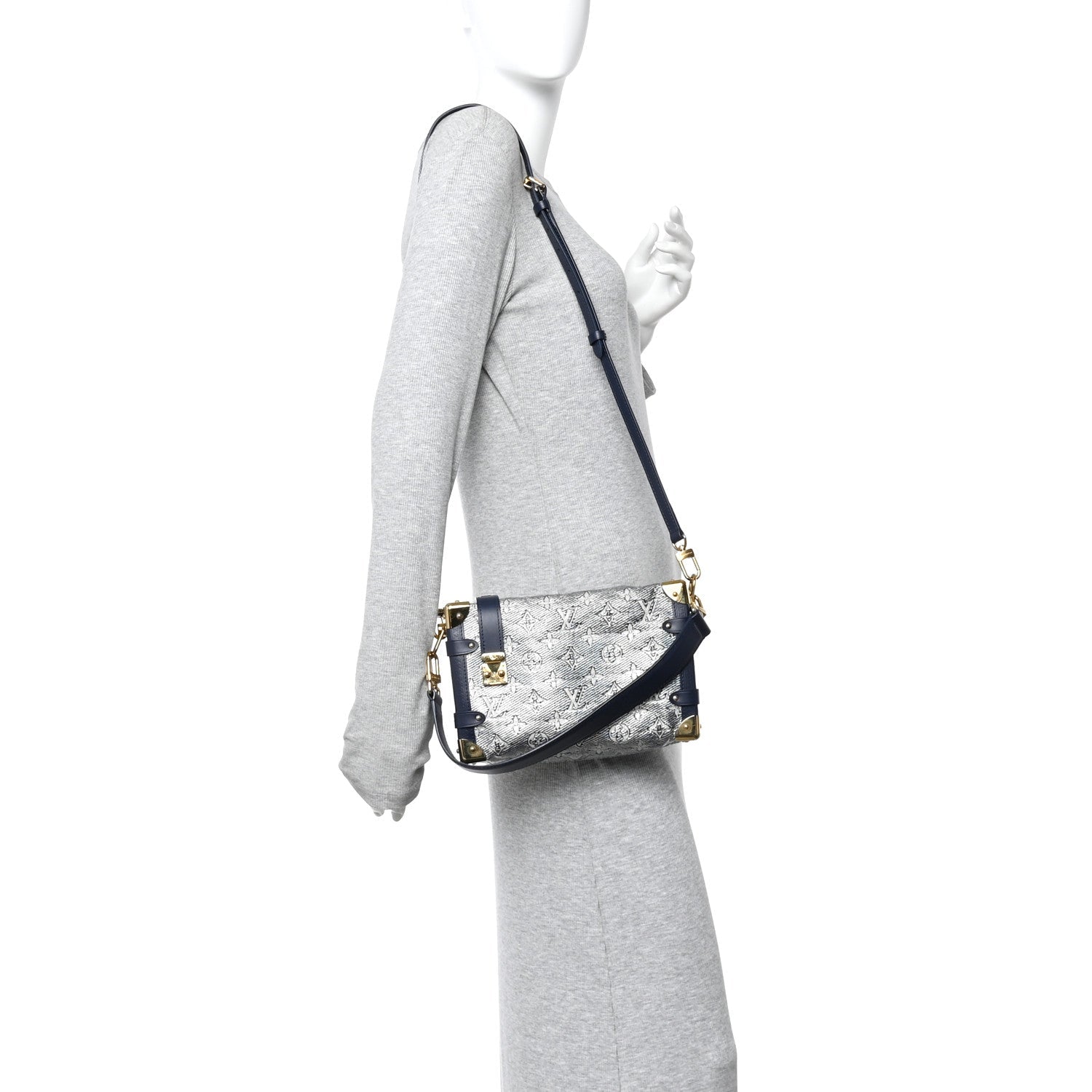 Louis Vuitton Monoglam Side Trunk MM Blue