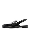 Chanel Shiny Calfskin Slingback Loafers 39 Black