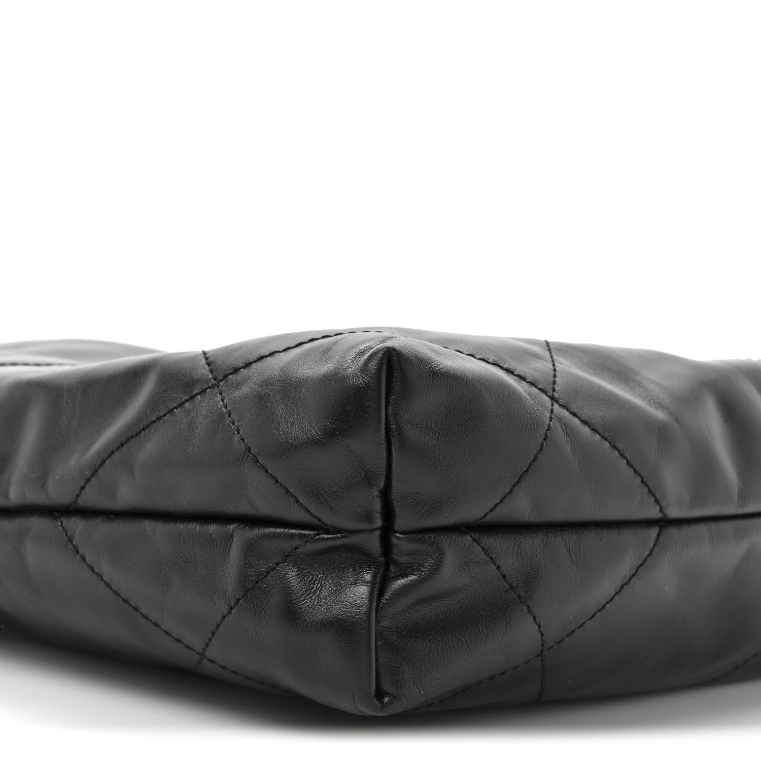 Chanel Shiny Calfskin Quilted Small Chanel 22 So Black