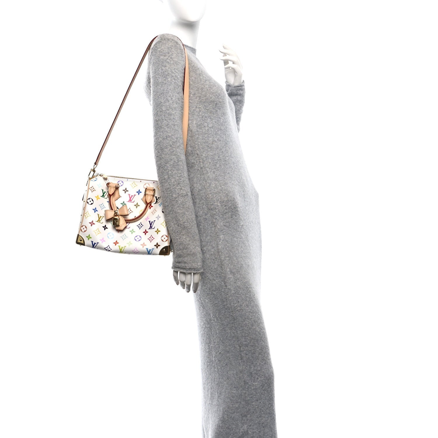 Louis Vuitton LV X TM Monogram Multicolor Speedy Bandouliere 25 White