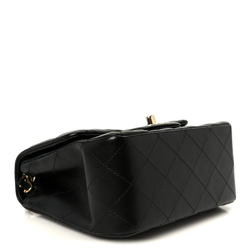 Chanel Lambskin Quilted Mini Square Flap Black
